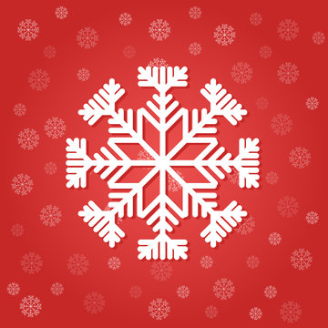 Vector snowflake on a abstract background. Snowflakes pattern. Holiday illustration.
