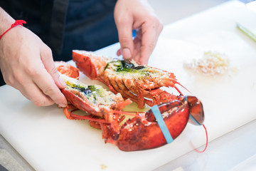 lobster in cooking

