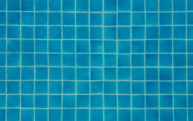 Blue pool water. top view
