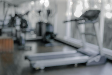Fototapeta premium Abstract blur gym and fitness room interior for background
