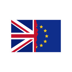 Brexit flag icon. European union eu europe nation and government theme. Isolated design. Vector illustration