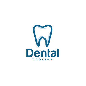 Dental creative logo design vector