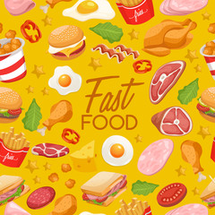 Fast Food Elements : Vector Illustration 