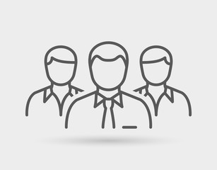 leader team line icon