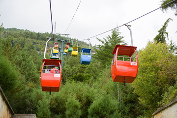 Cable car at Tianlong cave scenic spot, dali, China