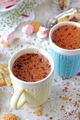 Hot chocolate in a cup