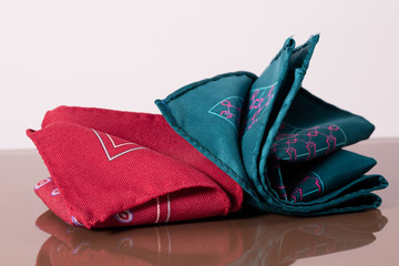 Colorful folded pocket handkerchiefs 1