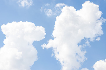 blue sky with cloud closeup