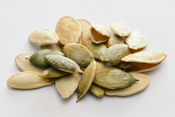 Closeup of pumpkin seeds