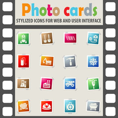 coal industry icon set