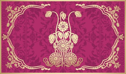 water lilies, wedding card design, India