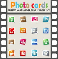 bus station icon set