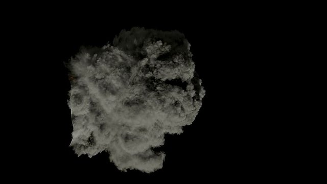 Volcano Explosion 3d Animation Alpha Channel