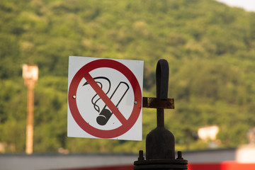 No smoking sign in public place