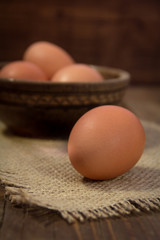 Brown chicken eggs