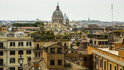 Obraz premium Church steeples and rooftops
