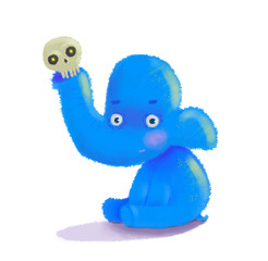 Elephant cartoon illustration