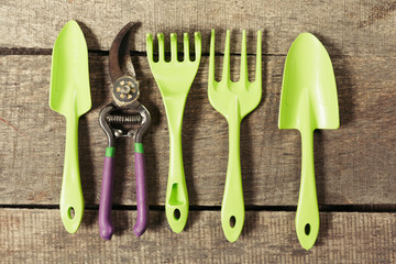 composition of garden tools