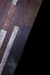 timber wood panel plank isolated on black background