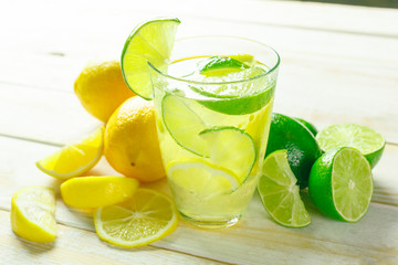 Lemonade with fresh lemon
