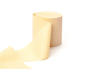 toilet paper isolated on white background