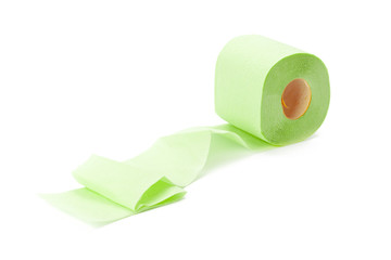 toilet paper isolated on white background