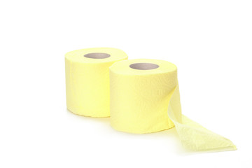 toilet paper isolated on white background