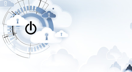 Modern cloud technology. Integrated digital web concept