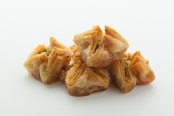 Tasty Turkish delight isolated on white