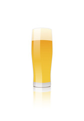 Glass of beer. Lager or Pilsner Vector isolated