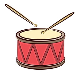 Drum with sticks.