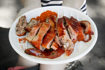 Roast duck chinese street food