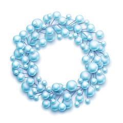 Christmas wreath. Glass ball ornament decoration