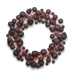 Obraz premium Christmas wreath of ball ornament decoration