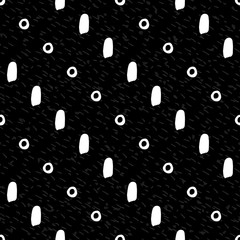 Geometric monochrome seamless pattern