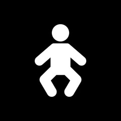 Baby icon. design. Child, kid, infant, babe, suckling, cheeper, babbie, Baby symbol. web. graphic. AI. app. logo. object. flat. image. sign. eps. art. picture - stock