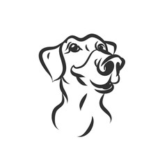 Dog head vector