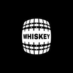 The whiskey icon. Cask and keg, alcohol, whiskey symbol. UI. Web. Logo. Sign. Flat design. App. Stock