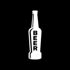 Bottle of beer icon. Beer and pub, bar symbol. UI. Web. Logo. Sign. Flat design. App.Stock