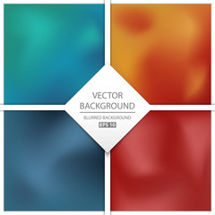 Abstract Creative concept vector multicolored blurred background set. For Web and Mobile Applications, art illustration template design, business infographic and social media, modern decoration