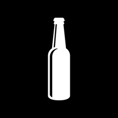Bottle of beer icon. Beer and pub, bar symbol. UI. Web. Logo. Sign. Flat design. App.Stock