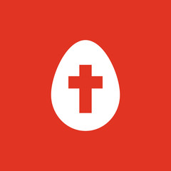 Obraz premium The egg icon. Easter, egg symbol. UI. Web. Logo. Sign. Flat design. App. Stock