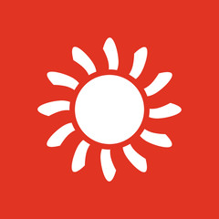 The sunrise icon. Sunrise and sunshine, weather, sun symbol. UI. Web. Logo. Sign. Flat design. App. Stock