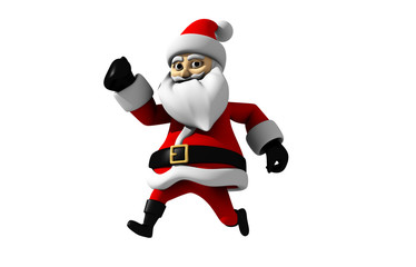 Santa claus corriendo