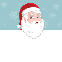 Jolly Santa card for winter Holidays