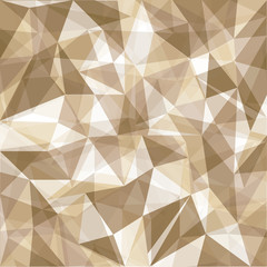Brown polygonal background icon. Geometric wallpaper polygon and triangle theme. Vector illustration