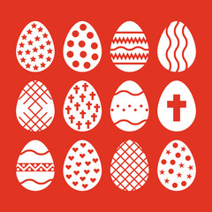 The egg and easter 12 icon. Easter, egg symbol. UI. Web. Logo. Sign. Flat design. App. Stock