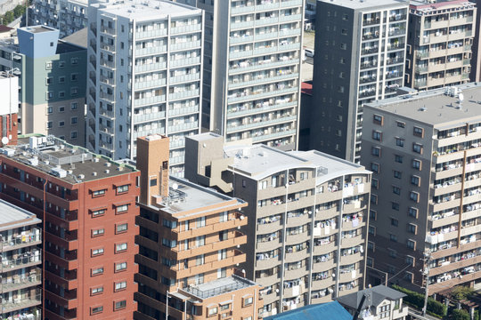 建物　東京都心の一般的なマンション　庶民生活