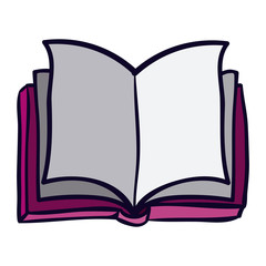 Book object icon. Education literature read and library theme. Isolated design. Vector illustration