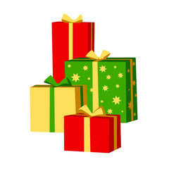 Vector illustration of gift boxes.